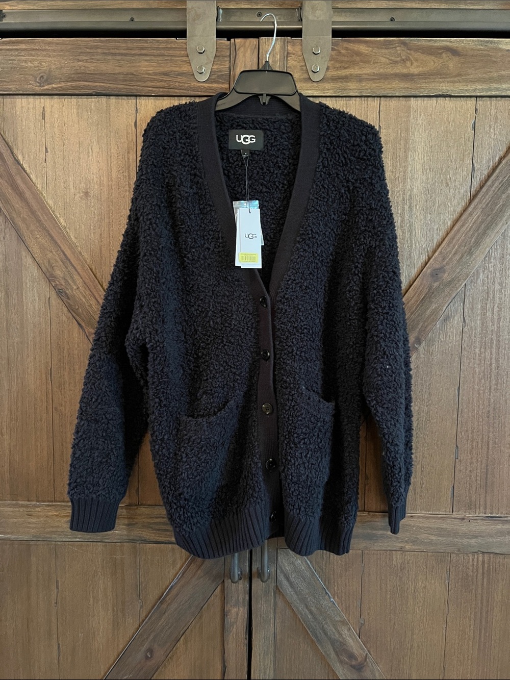 UGG Black Sherell Cloudfluff Cardigan